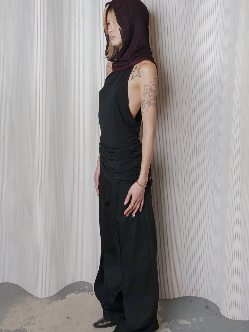 Empath ‘Nao’ Ruched One Shoulder Tunic Top Or Dress In Black — image 6 of 8